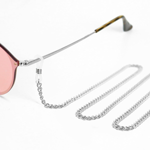 Sonnenbrillenkordel aus Stainless Steel-Rostfreiem Stahl Silber