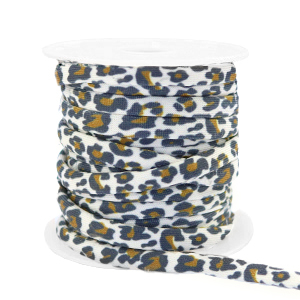 Gestepptes Elastisches Band Leopard White-brown