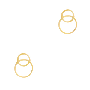 Stainless Steel - Rostfrei Stahl Anh&auml;nger / Zwischenst&uuml;ck Ringe Gold