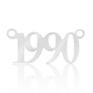 Stainless Steel - Rostfrei Stahl Anh&auml;nger/Zwischenst&uuml;ck Jahr 1990 Silber