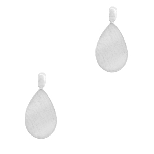 Stainless Steel - Rostfrei Stahl Anh&auml;nger Tropfenform Silber