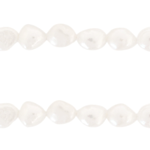 BQ S&uuml;sswasserperlen Nugget oval 10x9mm Natural white