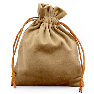 Schmuckbeutel Samt Brown