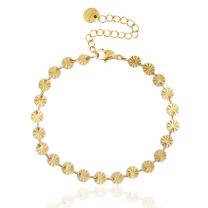 Armb&auml;nder aus Stainless Steel - Rostfreiem Stahl Gliederkette Gold