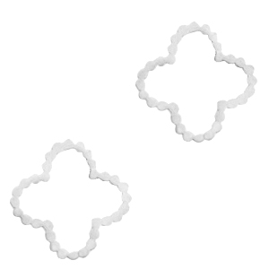 Stainless Steel - Rostfrei Stahl Anh&auml;nger/Zwischenst&uuml;ck Blume Silber