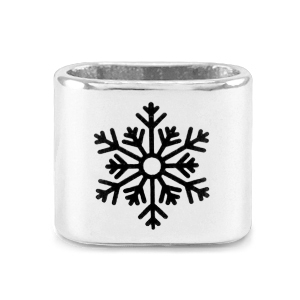 Metall Schieber DQ Schneeflocke Mix & Match Antik silber (Nickelfrei)