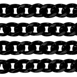 Acrylkette 19mm Black