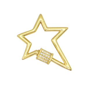 Zirkonia Verschluss Blitz Gold