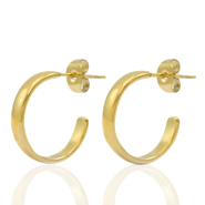 Ohrringe aus Stainless Steel - Rostfreiem Stahl Ohrstecker Creolen Gold