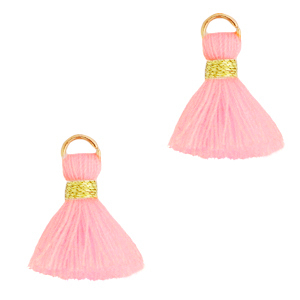 Perlen Quaste 1.5cm Gold-pink