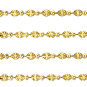 Stainless Steel - Rostfrei Stahl Schmuckzubeh&ouml;r Gliederkette oval Gold