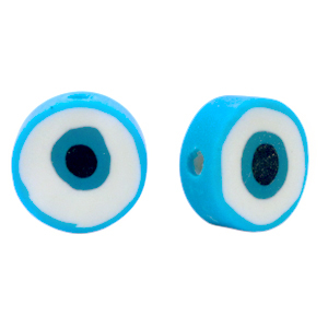 Polymer Perlen Nazar Auge Light blue