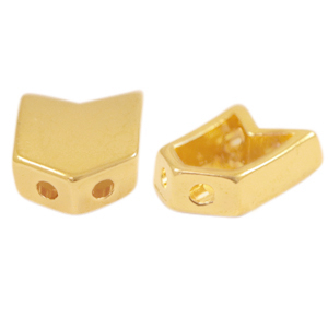 Metall Perlen DQ Duo Beads Pfeil Gold (Nickelfrei)