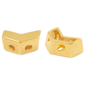 Metall Perlen DQ Duo Beads Pfeil Gold (Nickelfrei)
