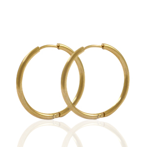 Ohrringe aus Stainless Steel - Rostfreiem Stahl Creolen 24mm Gold