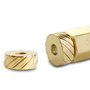 C.U.S&reg; Schmuck Message Beads Endkappe Gold (Nickelfrei)