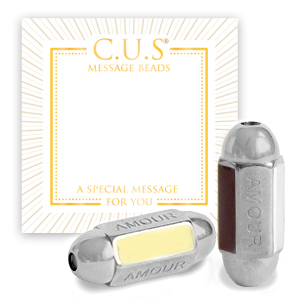 C.U.S&reg; Schmuck Message Beads "amour" Silber (Nickelfrei)