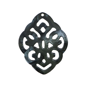 Resin Anh&auml;nger Barock Rhombus Black