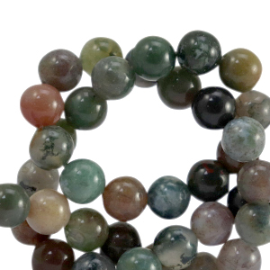 Naturstein Perlen Chalcedon (Jaspis) 8mm Multicolour green