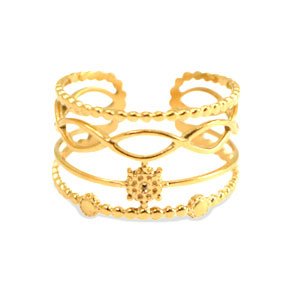 Ringe aus Stainless Steel - Rostfreiem Stahl Gold