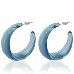 Trendy Ohrringe Creolen Jeans blue