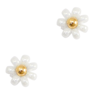 Miyuki-Perlenblume 8mm White-gold