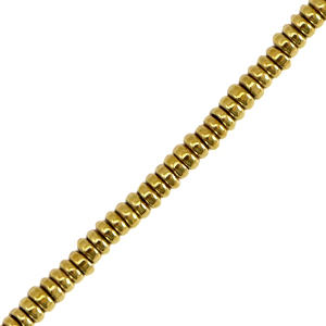 Hematite Perlen Disc Gold