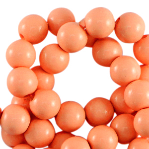 6 mm Acrylperlen shiny Coral orange