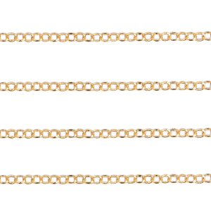 Metall Zubeh&ouml;r DQ Gliederkette Ankerkette 5mm Gold (Nickelfrei)