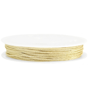 Makramee Band geflochten 1mm Light gold