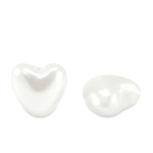 Imitationsperlen Heart White