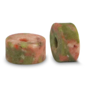 Natursteinperlen Quarz Disc 6x3mm Tan brown