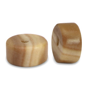 Natursteinperlen Calcit Disc 4x2mm Brown