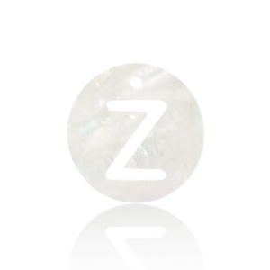 Muschel Anh&auml;nger S&uuml;&szlig;wasserperlmutt Buchstaben Z White (Naturliche Farbe Muschel)