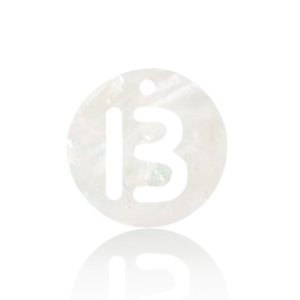 Muschel Anh&auml;nger S&uuml;&szlig;wasserperlmutt Buchstaben B White (Naturliche Farbe Muschel)