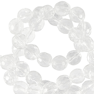 Naturstein Perlen 6mm Facett geschliffen Transparent