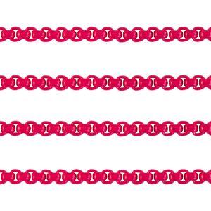 Gliederkette Glieder 3mm Magenta pink