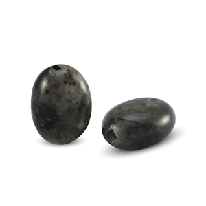 Naturstein Perlen Labradorit Oval Dark anthracite