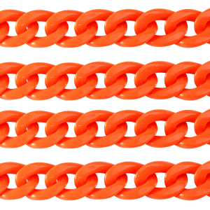 Acrylkette 22mm shiny Neon orange
