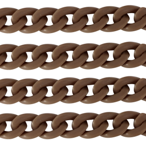 Acrylkette 18mm matt Savannah brown