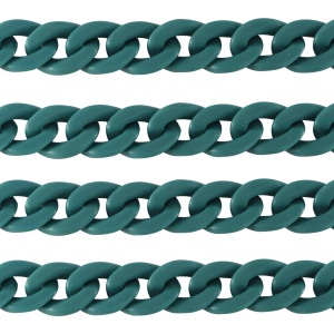 Acrylkette 18mm matt Petrol blue