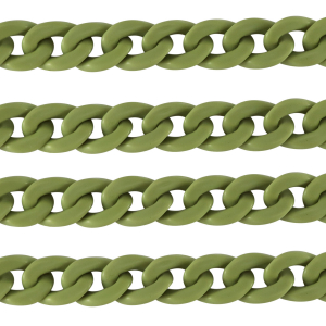 Acrylkette 18mm matt Grove green