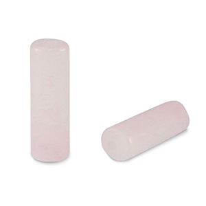 Naturstein Perlen Rosenquarz Tubes Light pink