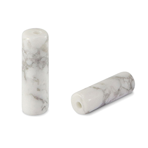 Naturstein Perlen Magnesit Tubes White marble