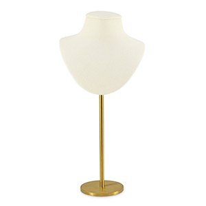 Schmuckdisplay f&uuml;r Ketten B&uuml;ste Gold-beige