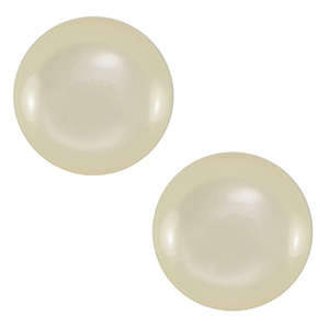 12 mm classic Cabochon Polaris Elements Lucido Prosecco white