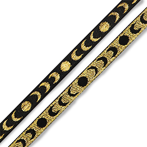 Schmuckband mit Text moons Black-gold