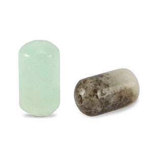 Naturstein Perlen Chalcedon (Quarz) Tubes Multicolour turquoise