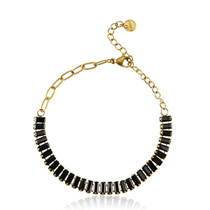 Armb&auml;nder aus Stainless Steel - Rostfreiem Stahl Gold-black