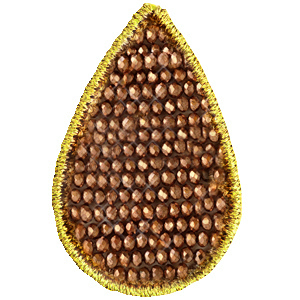 Geh&auml;kelte Anh&auml;nger mit Facettperlen Tropfen Copper